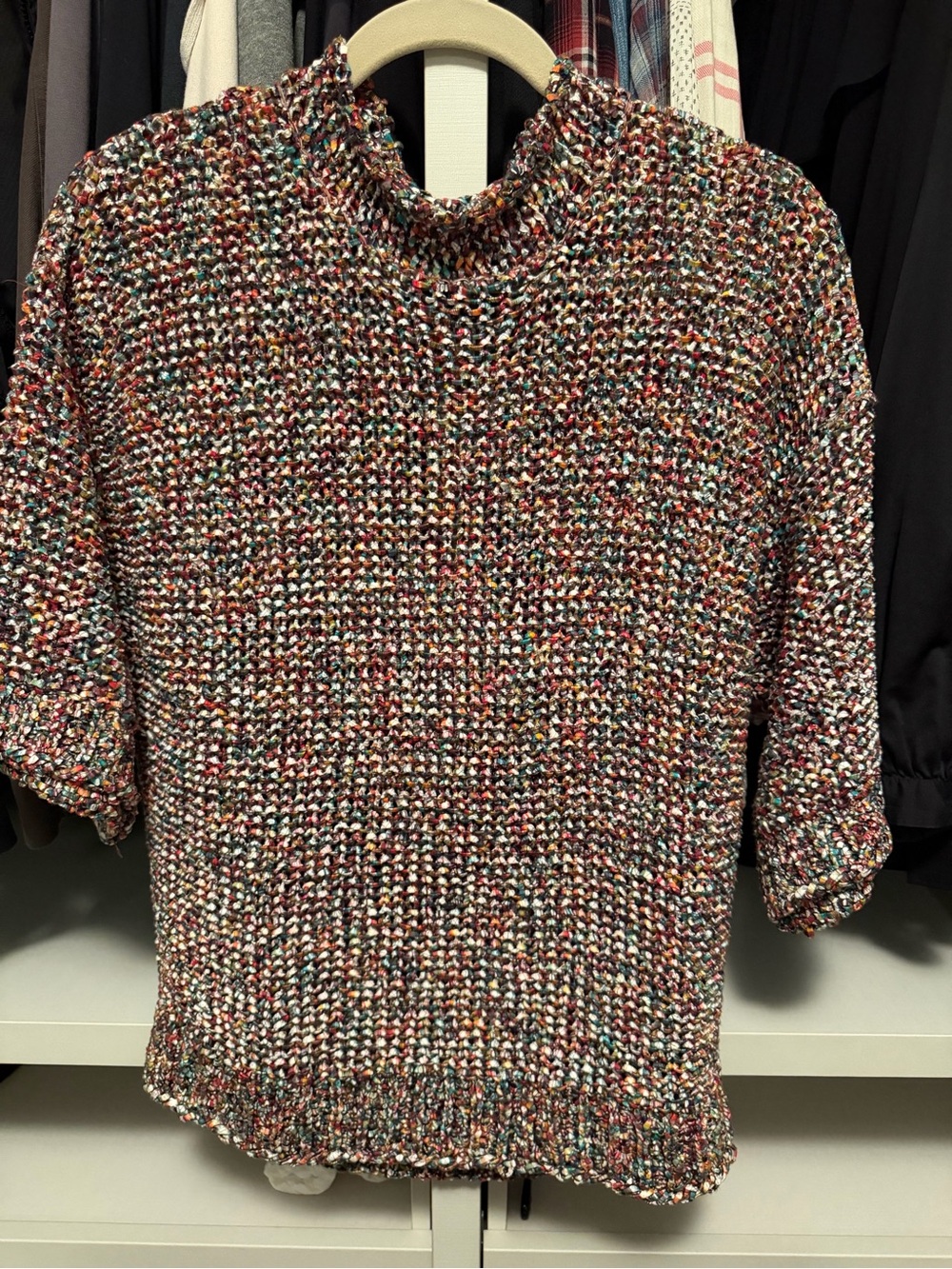 JOSEPH Multicolor Knit Short-Sleeve Sweater